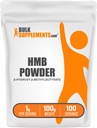 BulkSupplements.com HMB Powder - as Calcium HMB, Beta-Hydroxy Beta-Metil-butirát - HMB Powder Supplements, Gluten Free - 1g per Serving, 100g (3.5 oz) (1-es csomag)