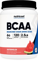 Nutricost BCAA Powder 2: 1: 1 (Görögdinnye, 120 szerva) - Gluten Free, Non-GMO, Vegetáriánus