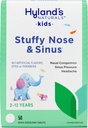 Hyland 's Kids Stuffy Orr és Sinus Tablets, Cold Medicine for Children Ages 2 and up, Fejfájás Relief and Nasal Decongestant, Quick Resolving Tablets, 50 Count