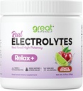 Relax + Cherry Limeade Calming Electrolyte Supplement: hidratálás és hangulattámogatás relaxációhoz, stressz enyhítés, adrenalin és kortizol támogatás - Glicin, L- Theanine, Lemon Balm - USA Made