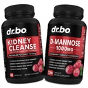 Vese Cleanse & D Mannose kiegészítők - Kidney Detox Supplement Supplement, D- Mannose 500mg kapszula - DMannose & Natural Cranberry, hogy támogassa a vesék, hólyag és vizelet Tract egészségügyi kiegészítők