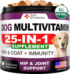 Kutya Multivitamin rágható glukozamin - Kutya Vitaminok és kiegészítők - Senior & Puppy Multivitamin kutyáknak - Pet Közös Támogatás Egészség - Immunitás - Mobilitás - Energia - Gut - Bőr - 120 sajt