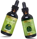 Go Nutritents B12 2 oz & Liquid Chlorophyll 60 ml GMO Free, Vegan Friendly, Gluten Free, Soy Free, Liquid Chlorophyll Vegan Friendly B12 Sublingual Supplement with 3000 µg Methylcobalamin