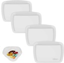 4 Pieces Pill Organizer Reusible Pocket Pill Case Portable Open Pill Pouch Silicone Small Pill Box Pill Container Pill Holder Pill Bags Organizing Medication, Vitamins, and Tablets for Travel (Fehér)