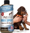PetSilver Immune Support, Natural Nebulizer Solution, Promotes Respiratorical Health in Cats & Dogs, Allergia, Sinus & Köhögés kezelés, Könnyen használható, szabadalmaztatott Chelated Silver, Made in The USA, 16 fl oz