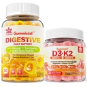D3 K2-vitamin Betöltött gumik 5000NE / 10 000 NE 500 mg kalcium-, magnézium- citráttal, C-vitaminnal és Ginger rágógumival hányingerhez, gyomorcsillapításhoz