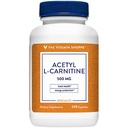 The Vitamin Shoppe Acetyl- L- karnitin 500mg - Támogatja az egészséges agy és memória funkció, Promotes Energy Production - Carniclean ™ Kínálatok legtisztább formája L- karnitin (240 kapszula)