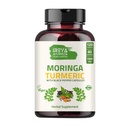 Organic Moringa Oleifera Powder & Turmeric Root Powder with Blackpepper 120 Capsicum 124; Made with Organic Moringa, Turmeric and Black Faster 124; Vegan, Gluten- Free and Non-GMO.