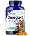 Omega 3 Hal olaj kis kutyák és macskák - Pet halolaj kiegészítés DHA & EPA zsíros Acides egészséges bőr és kabátok - Javítja shedding és megkönnyebbülés száraz, Itchy Skin - 500mg - 120 kapszula