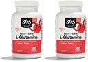Teljes élelmiszerpiac, L Glutamin 500Mg Veggie Caps, 100 Count (2-es csomag)