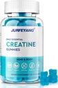 NutraBits Creatine Monohydrate Gumies, 5g Creatine Monohydration Per Serving - No Sugar or Manual Colors, Vegan & Halal - Blueberry Flavor - 60 Gumies