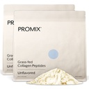 Promix hidrolizált kollagén peptidek - 1-es típusú fű Fed Collagen, 4,7 g glicin, 3-as típusú bioaktív peptidek - ízesítetlen - 2,5 font (2-es csomag)