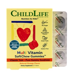 REYLIFE ESSENTIALS Kids Multivitamin SoftChew Gumies - Kids Vitamins, Multivitamin gyerekeknek, Multivitamin Gummies, Toddler Vitamins, Kids Chewable Vitamin, Sugar Free - Natural Orange, 27 Tabletta