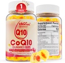 Cukor mentes CoQ10 200mg töltött gumik, 5X Jobb abszorpció CoQ10 w / Resveratrol, Alpha Lipoic Acid, Omega3, E-vitamin, C, Q10 koenzim a celluláris energia, szív, agy és antioxidáns (1Pack)