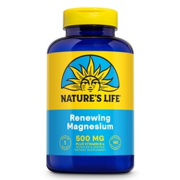 Natings Life Renewing Magnézium 500 mg - Plus B- 6 - Izom- és idegrendszer támogatás - Labor ellenőrzött (180 szervizek, 180 VegCaps)