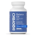 BodyBio Balance Omega - Vegan Omega 3 6 Supplement - Cold- Pressed Safflower & Flaxsew Oil - Támogatja az agy működését, egészséges bőr, és hangulatot