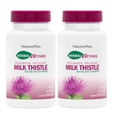 NaturesPlus Herbal Actives Milk Thistle, kibővített kiadás - 30 tabletta, csomag 2 - vegetáriánus, glutén mentes - 60 teljes szervadékok