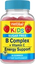 WellYeah Kids Vitamin B Complex Sugar Free Gummeumes 124; C-vitaminnal, Folic Affairrel, 124Immun and Energy Supporttal, 124; Epres Flavor