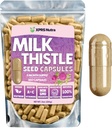 Milk Thistle Seed kapszula - 360 szám (6 hónapos ellátás) Prémium Milk Thistle kiegészítés Gazdag Silymarin támogatására a máj és emésztés - Tiszta, nem GMO Cardo Mariano Milk Thistle Pills