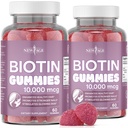 NEW AGE Biotin Gumies - Hair, Skin & Nails Gumies - 10,000 mcg - Non-GMO Supplement for Women, men - Made in USA - 120 Count
