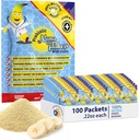 Prebiotikus Nana Flakes 100% Tiszta Banana Flakes Orvosi élelmiszer por, zsírbevitel csökkentése és természetes Remedy a hasmenés és a szív égés - nagy forrása fehérje & fiber - egyetlen szerve (100 csomag)