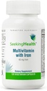 Egészségügyi multivitamin keresése vassal, 45 mg kelátos vas, aktív B vitaminok plusz L- 5- MTHF, egészséges immunrendszer és energiatermelés támogatása, vegetáriánus kapszulák (120 kapszula)
