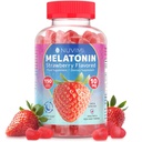 Melatonin Gumies - 10 mg szamóca ízesített étrend kiegészítés, hogy segítse az alvást - 150 vegán gumicukor