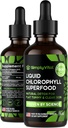 SimplyVital Chlorophyll folyékony cseppek tiszta bőr és energia boost - Immun Support Supplement - Készült USA - Folyékony klorofill a Gut Health - Belső dezodor - Antioxidáns - 2 FL OZ