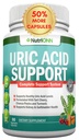 Uric Acid Flush - Herbal Uric Acid Cleanse Supplement - Tart Cherry, Celery Seed kivonat, Chanca Piedra, Devil 's Carom & Green Coffee Bean - Vegan - Támogatja az epehólyag és a vese egészség