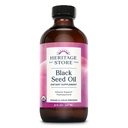 HERITAGE STORE Black Seed Oil, Organic, Cold Pressed Nigella Sativa Supplement mit Thymochinon, Omega 3 6 9, Antioxidans, Immunität, Cholesterol, Digestive, Heart & Join Health Support*, Vegan, 8oz