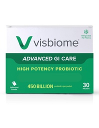 Visbiome ® Advanced GI Care - High Potency probiotic 450 Million Strength - 30 Packets Unflavoled Powder - Original De Simone Formulation - Shipped Cold in Recyclable Cooler with Hőmérséklet Monitor.