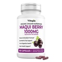 Vitapia Maqui Berry 1000mg - Maqui Berry Powder Supply - Vegan Friendly, Non-GMO és Gluten- Free - 180 Veggie kapszula