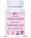 Collagen 1000mg Rhodiola Rosea 2500mg Biotin 10,000mcg, Hyaluronic Acid, DHT Blocker, C & E vitamin, folsav, Aloe Vera, Quercetin, Zöld tea, Keratin, MSM - 90 Count (90 Count of 1)