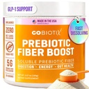GOBIOTIX Fiber Supplement Powder with Prebiotics for Digestive Health and GLP-1 Support, Soluble Fiber for Gut Health & Debloat, Keto, Vegan, Gluten & Sugar Free, 35 Servings (1 Pack)