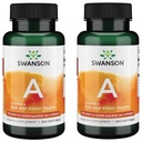 Swanson A-vitamin 10 000 NE (3000 µg RAE) Természetes táplálék csonthoz, bőregészséghez, látási támogatás és immunrendszer funkció - magas abszorpció A-vitamin 250 Softgel (2 csomag)