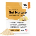 Kiegészítés Gut Nurture Prebiotic + Postbiotic Superfood Powder for Leaky Gut Javítás, Probiotics for Digestive Health - Ginger Root - 30 Servings