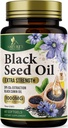 Black Seed Oil Softgels 1000mg - Premium Nigella Sativa Blackseed, Pure Natural Black Cumin Seed Oil & Antioxidant for Skin & Immune Support - Non GMO, palackozott USA Supplement - 60 Softgels