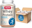 Jarrow Formulas Whey fehérje 18g fehérje, 3.8 g BCAA, & Glutamin, Diétás kiegészítés izomműködés és helyreállítási támogatás, 32oz csokoládé ízesített por, kb. 35 napos ellátás, csomag 6