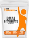 BulkSupplements.com DMAE Bitartarate Powder - Dimetilamino-etanol Bitartarate, DMAE Supplement - Flavored & Gluten Free, 350mg per Serving, 100g (3.5 oz) (1-es csomag)
