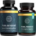 Primal Harvest probiotics & Gut egészségügyi kiegészítők nők és férfiak pre- és probiotikumok 31 milliárd CFU és Gut Restore Digestion Pills Bundle