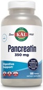 KAL Pancreatin 350mg, Emésztési Enzimek nőknek és férfiaknak, Pancreatic Enzimek Digestive Health Support, Gluten Free, Non-GMO, Rapid Disintegration, 60- napos garancia, 500 szerváció, 500 tabletta