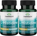 Swanson L- Hisztidin - Ajipure 500 mg 60 Veg Caps (2 csomag)