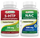 Best Naturals 5- HTP 200 mg & NAC - N Acetyl Cystein 600 mg