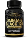 FREZZOR Omega 3 Fekete - Zöld ajkú kagyló olaj kapszula, Készült Új-Zéland, UAF1000 +, Nincs halas utóíz, 120 gróf (csomag 1)