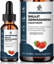 iMATCHME Shilajit folyékony csepp Ashwagandha a fokozott energia és az immun támogatás, Shilajit a férfiak energia booster, Sugar- mentes, Eper Flavor, 2 Fl Oz