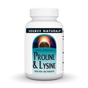 Source Naturals L- Proline & L- Lysine, 550mg - 60 tabletta