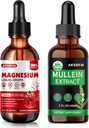 Bundle - Magnézium Glicinate Liquid & Mullein Leaf kivonat - Stressz támogatás és légzéstámogatás