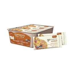 GoMacro MacroBar Organic Vegan Protein Bárok - Sózott karamell + csokoládé Chips (2.3 Ounce Bars, 12 gróf)