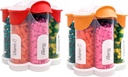 Extra nagy Pill Organizer Napi, Heti, Havi kiegészítés palack, Cute Blossom Pill Dispenser 7 XL kompartmentekkel (2 Pack Combo) (narancs és piros)