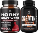 Bundle of Horny Goat Weed Extract Complex for Man and Women Enhanced Energy and Stamina and High Strength Tri Fázis Creatine Pills - Optimális izom építő kreatin kiegészítés férfiak és nők